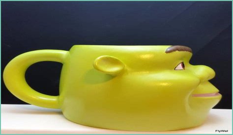 Rare Shrek Coffee Mug 2004 Dreamworks Galerie Large 3D Face Pencil Cup Large for Sale